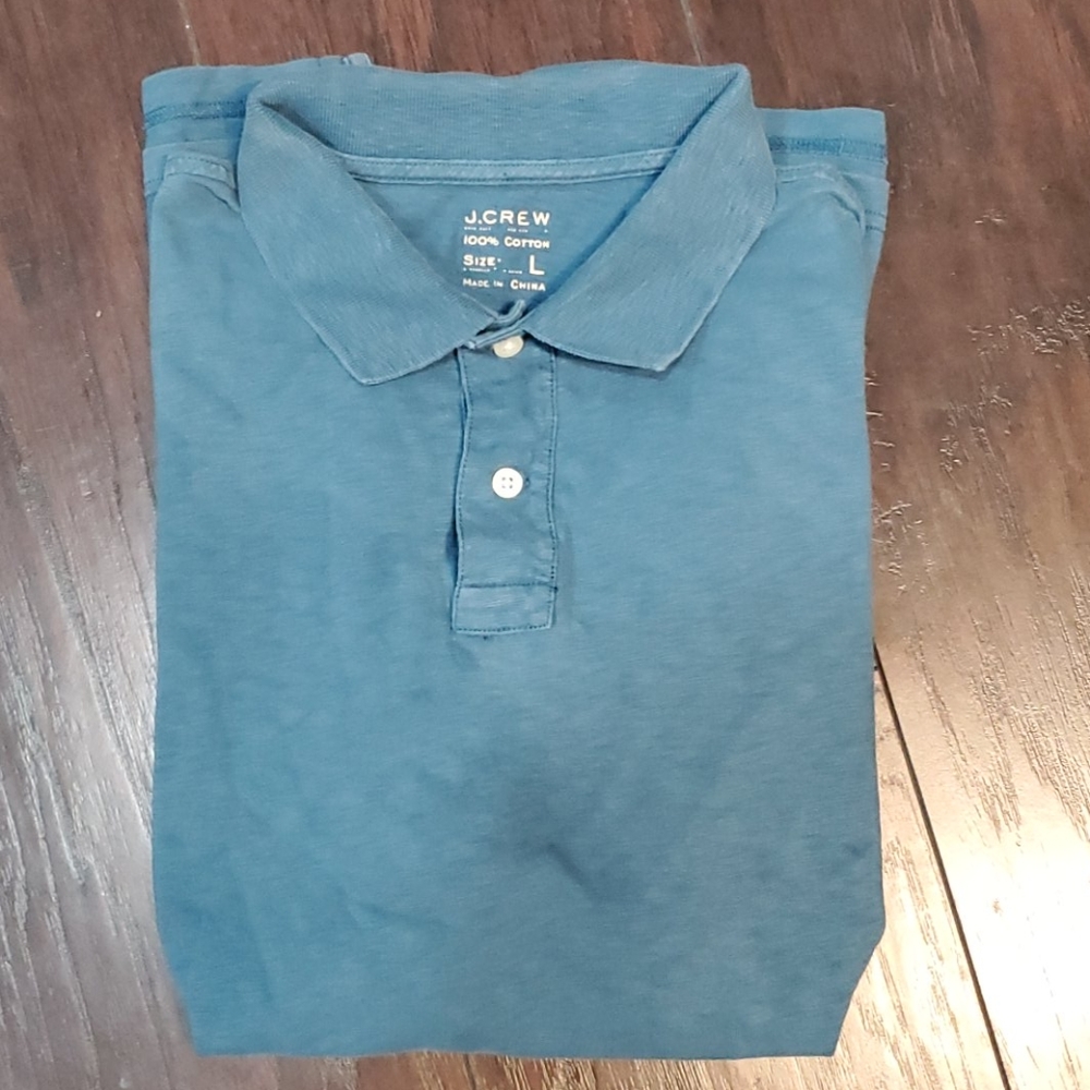 J Crew Large blue polo casual 100% cotton #96